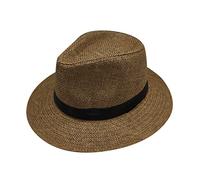 Sombrero de sol británico unisex de moda de color sólido, sombrero de ala ancha, sombrero de jazz para adultos, gorra de jazz para niños, gorras de béisbol de 8 a 10 años, café, Talla única