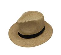 Sombrero de sol británico unisex de moda de color sólido, sombrero de ala ancha, sombrero de jazz para adultos, gorra de jazz para niños, gorras de béisbol de 8 a 10 años, caqui, Talla única