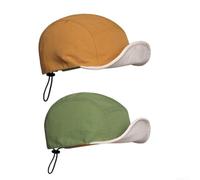 Sombrero de sol con protección UV, tela de nailon para pesca (amarillo + | Dale la vuelta a mostaza para verde salvia, para un estilo versátil, no necesita sombrero adicional, material de nailon