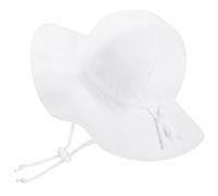 Sombrero de sol de bebé de 1 por ciento, ala transpirable, de ala ancha, con un sombrero de playa de bebé suave y suave con correa para la barbilla para la natación para viajar al aire libre.