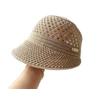 Sombrero de sol de croché , sombrero transpirable de protección solar, gorra de periódico puntiaguda vintage, adecuado para mujer para y verano