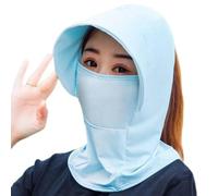 Sombrero de sol de seda de hielo para mujeres y hombres, protección UV, plegable, transpirable, gorra de playa de verano con correa de barbilla ajustable para ciclismo, senderismo, pesca, actividades