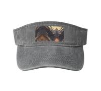 Sombrero de sol hueco con estampado medio oscuro, moderno y versátil, unisex, un artículo imprescindible para deportes al aire libre, viajes, uso diario