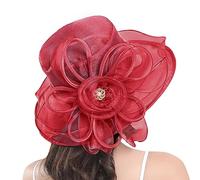 Sombrero de Sol Mujer Hombres Portátil Protección Solar Sombreros Ligero Transpirable Visor Cap Floppy Roll Up Clásica Gorra Verano Necesidades Diarias Hat (Red, One Size)