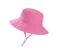 Sombrero de Sol para Bebé Niña Ajustable Gorro Verano de Pescador para Niños ala Ancha Sombrero Bob Protección Solar UPF 50 para Exteriores Natación Playa Piscina (Rosa)