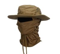Sombrero de sol para hombre 50+ sombrero de verano sombrero de ala ancha sombrero de senderismo sombrero de ejército boonie sombrero con pañuelo multifunción bufanda tubular al aire libre sombrero de