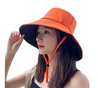 Sombrero de sol para mujer, sombrero de verano de ala grande, sombrero evaporador, naranja, Talla única