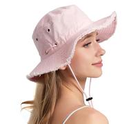 Sombrero de Sol para Mujeres y Hombres - Ala Ancha Plegable Tipo Cubo de Algodón Transpirable UPF 50+ para Jardinería, Pesca, Senderismo y Safari en Exteriores