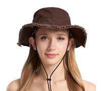 Sombrero de Sol Para Mujeres y Hombres - Ala Ancha Plegable Tipo Cubo de Jardinería, Algodón Transpirable UPF 50+ Para Pesca, Senderismo y Safari en Exteriores