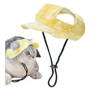 Sombrero de sol para perro, sombrero de cubo con visera para cachorros, protección UV UPF50+, con agujeros para las orejas, transpirable, visera ajustable para perros pequeños, gatos, verano al aire