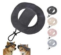 Sombrero de sol para perros de pana, gorra de béisbol para perros y sombrero de cubo con 2 orificios para las orejas, gorro ajustable de verano para perros, protección solar para perros y gatos, S/M/L