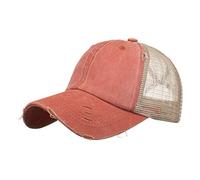 Sombrero de Sol para Unisex Color Sólido Classic Ajustable Hip Hop Gorra de béisbol Molienda Borde Haga Viejo Sombrero riou