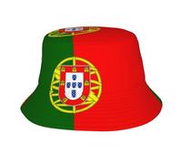 Sombrero de sol plegable de ala ancha con bandera de Portugal, unisex, protección UV para pesca, playa y jardín, transpirable, para viajes, color negro