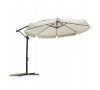 Sombrero de sol plegable para jardín 8 segmentos Beige 350cm