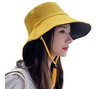 Sombrero de sol rosa viejo protector solar facial, sombrero sombreado, sombrero de ala grande con, amarillo, Talla única