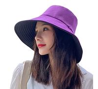 Sombrero de sol rosa viejo protector solar facial, sombrero sombreado, sombrero de ala grande con, morado, Talla única