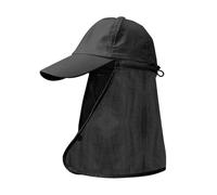 Sombrero de sol sombrero de cubo de ala ancha plegable al aire libre gorra de béisbol con bufanda sombrero de sol niño agua, Negro , Talla única