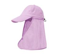 Sombrero de sol sombrero de cubo de ala ancha plegable al aire libre gorra de béisbol con bufanda sombrero de sol niño agua, morado, Talla única
