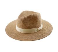 Sombrero de sol tejido transpirable for mujer, ala ancha, accesorio de playa de verano, banda interior ajustable, ideal for fiestas en el jardín, ligero, ideal for viajes y como compañero de paseo cos