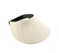 Sombrero de sol UPF50+ para mujer con corona hueca ventilada y textura suave para un mejor contorno facial, playa, vacaciones, senderismo, mochilero, protector solar (blanco)