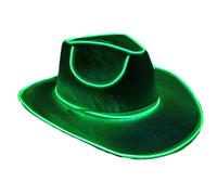 Sombrero de - Sombrero de con luz LED | Gorra de vaquera brillante | Sombrero de ganadero con purpurina funciona con pilas | Gorra de ranchero de neón, accesorios de disfraz de fiesta