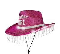 Sombrero de , sombrero de cumpleaños para niñas, sombrero transpirable decorado con diamantes de imitación para viajes vacaciones festivales mujeres hombres niños
