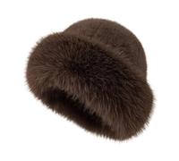 Sombrero de sombrero para mujer - Soft Windproof Winter Design, Accessory Style, Warm Outdoor Wear, Chic Cold Weather Street Look | Stylish Plush Bucket Cap for Women Girl Travel Outings, café