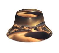 Sombrero De Sombrilla De Verano, Impresión del Desierto del Sahara Bucket Hat Actividades, Unisex Sombrero De Playa para Mujer Hombre Playa