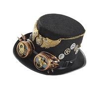 Sombrero de Steampunk graceartt - Sombrero militar gótico unisex, lolit Caps Burning Man | Sombrero militar Steampunk de moda hombres mujeres disfraces únicos con capucha gótico, sombrero gótico lolit