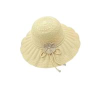 Sombrero de Tejido con Detalle de Flores, Tela Transpirable, Ancha Que Proporciona protección Solar para un Uso cómodo, Sombrero de Playa cálido para Mujer