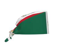 Sombrero de trabajo transpirable con la bandera de México - Diseño de banda absorbente del sudor, adecuado para hombres y mujeres, negro