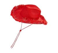 Sombrero de vaquera boa de plumas, sombrero de para mujer | Fiesta de disfraces Sombreros de verano de Vestir,Sombrero de Boa sombrero de vaquera para mujer niña accesorios de