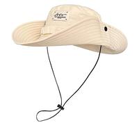 Sombrero de Vaquero clásico Sombrero de Pescador al Aire Libre de Verano Sombrero de Senderismo(Beige)