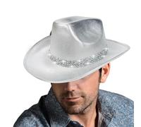 Sombrero de vaquero cosplay, sombrero de vaquero en sentido | Outfit disfraz de cosplay de fieltro bling - Mujeres Western Cowboy Hat Outfifit para Halloween, rol de rol, rendimiento, escenario