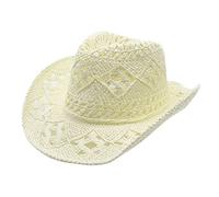 Sombrero de vaquero de verano para mujeres y hombres, sombrero moldeable, sombrero ahuecado, sombrero de sol Good Times Bad Friends, amarillo, Talla única