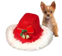 Sombrero de vaquero, disfraces de Navidad para perros, sombrero festivo de Navidad, material cómodo, función de fácil ajuste, herramienta de fiesta, accesorio de disfraz para vacaciones, 5.9 x 5.51 x