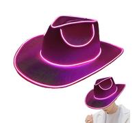 Sombrero de vaquero LED - sombrero de vaquero que brilla en la oscuridad, sombrero de vaquera ilumina los sombreros | Sombreros de vaquero de fiesta LED, sombrero de vaquero que brilla en la oscuridad