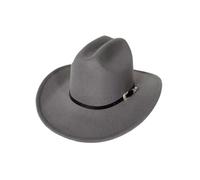 Sombrero de vaquero occidental vintage for caballero, dama, jazz, vaquera, ala ancha, cloche, sombrero iglesia, gorras for hombre Para festivales(Grey)