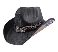 Sombrero De Vaquero Occidental Vintage Para Hombres Y Mujeres, Sombrero De Vaquero Occidental Texano, Elegante Gorra De Jazz De Vaquera, Sombrero De Paja De Panamá, Sombrero Para , Accesorios De