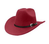 Sombrero de vaquero para hombre, parte superior recta, estilo británico, fieltro de lana negro elegante, 08#_RD2, M