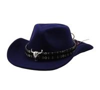 Sombrero de vaquero para mujer, sombrero de piel occidental, elegante, mediano, sombrero de vaquero, negro, carnaval, vaquera, disfraz de ala ancha, sombrero de carnaval