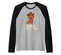 Sombrero de Vaquero Perro Salchicha Howdy Western Wiener Perro Divertido Camiseta Manga Raglan