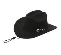 Sombrero de vaquero Westen para mujer, color negro, con ala enrollable, para disfraz, cuerda ajustable, ligero, a la moda, para mujeres y hombres, despedida de soltera, Halloween, accesorios para la