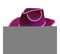 Sombrero De Vaqueros Con Luces LED, Sombrero De Vaqueros Iluminado Que Funcionan Con Pilas, Sombreros Iluminados Con Purpurina De Neón,Gorras De Va queros De Moda Para Fiestas De Halloween Y Discoteca