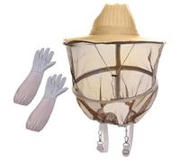 Sombrero de Velo de Apicultura Guantes Largos, Conjunto Práctico