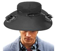 Sombrero De Ventilador De Energía Solar | Ventilador De Carga USB Desmontable | Headgar De Energía Solar Portátil Resistente A Los UV Con 3 Velocidades | Equipo De Enfriamiento Exterior Para Ra