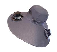 Sombrero De Ventilador De Energía Solar | Ventilador De Carga USB Desmontable | Headgar De Energía Solar Portátil Resistente A Los UV Con 3 Velocidades | Equipo De Enfriamiento Exterior Para Ra