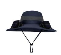 Sombrero de ventilador solar - Sombrero de ala ancha para protección UV, ventilación manos libres con gorro ligero, gorro de refrigeración de verano para adultos, hombres, mujeres, pesca, jardinería