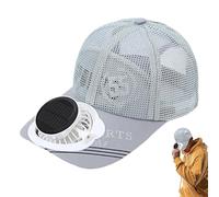 Sombrero de ventilador solar USB 3 velocidades 650 mAh Sombrero de enfriamiento con ventilador solar con pantalla LED Gorra de béisbol ajustable unisex transpirable anti-UV para exteriores para andar