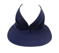 Sombrero de verano para mujer, parte superior hueca, elástico, visera para el sol, gorra de béisbol, gorras para correr, azul marino, Talla única